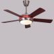 Making Plans (46" Span, Chrome Finish Metal Body, Mahogany Finish MDF Blades) Dimmable LED with Remote Control Ceiling Fan