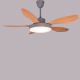 Malaga Moment (54" Span, Grey Metal Body, Maple Finish MDF Blades) Dimmable LED with Remote Control Ceiling Fan