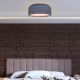 14" Artistic Grey Smart LED Ceiling Light (3 smart LED bulbs included)