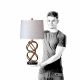 Entwined Eternity (Gold, Beige Shade) Table Lamp