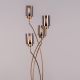 Twisted Cluster (Antique Gold Finish, Smokey Grey Glass) Floor Lamp