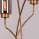 Twisted Cluster (Antique Gold Finish, Smokey Grey Glass) Floor Lamp