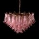 Somewhere In Barcelona (Pink-White Tinted) Glass Chandelier