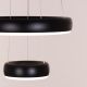 Food For Thought Black (2-Layer, Dimmable LED with Remote Control) Chandelier