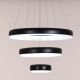 Food For Thought Black (3 Layer, Dimmable LED with Remote Control) Chandelier