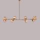 Games People Play Gold (8 Heads, Cognac Glass) Chandelier