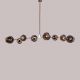 Games People Play Gold (8 Head, Smokey Grey Glass) Chandelier