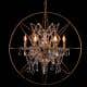Moonlight Rendezvous (Large, Antique Gold Finish) Crystal Chandelier