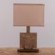 Marbled Travatino Coffee (Beige Rectangle Shade) Table Lamp