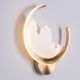 Sand Castle (Gold, Frosted Shade, Built-In LED) Wall Light