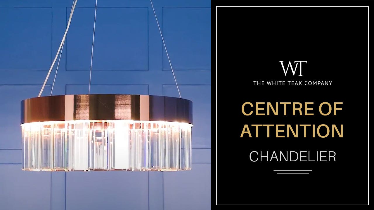 CENTRE OF ATTENTION ROSE GOLD CRYSTAL CHANDELIER 1 MIN