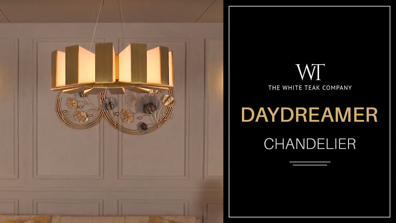 DAYDREAMER ROUND, GOLD DIMMABLE LED WITH REMOTE CONTROL CHANDELIER 1MIn