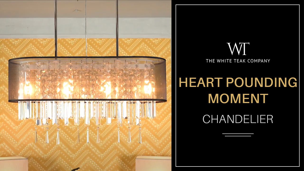 Heart Pounding Moment Oval, Crystal Chandelier 1 Min
