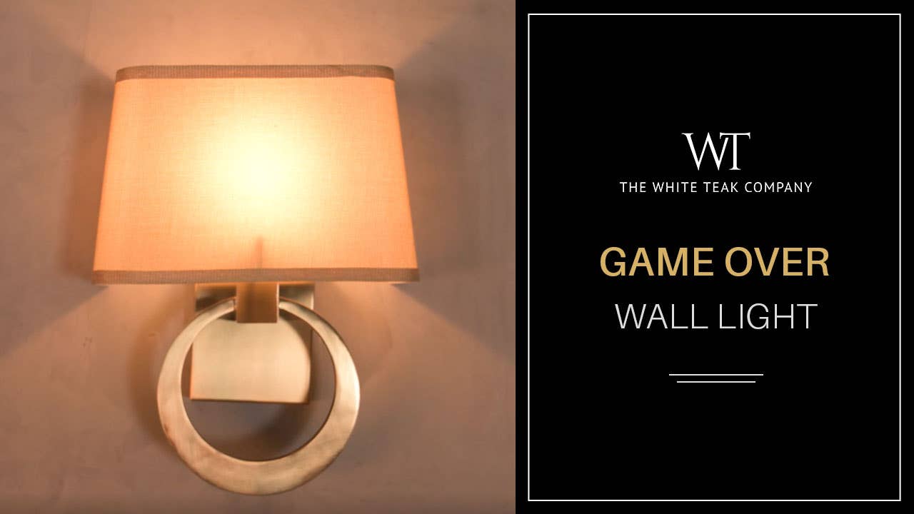 GAME OVER FABRIC SHADE WALL LIGHT