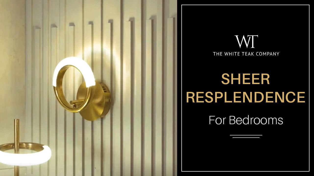 Sheer Resplendence for Bedrooms: Lot To Unpack LED Wall Light | White Teak